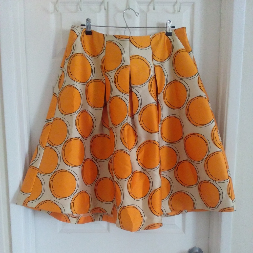 Lane Bryant Graphic Dot Circle Skirt w/ Pockets Size 18